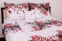  Povle�en� mako sat�n Svoboda linen GRID WHITE
