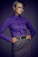Dámská halenka FIGL M001 dark violet Dámská halenka FIGL M001 dark violet