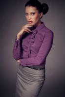 Dámská halenka FIGL M001 plum Dámská halenka FIGL M001 plum