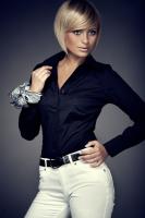 Dámská halenka FIGL M021 black Dámská halenka FIGL M021 black