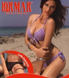 D�msk� gelov� push-up plavky Lormar Caff�/Espresso