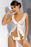 Erotická košilka Obsessive Electra white Erotická košilka Obsessive Electra white