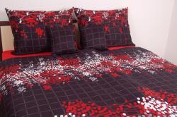 Povle�en� mako sat�n Svoboda linen GRID BLACK