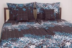 Povle�en� mako sat�n Svoboda linen GRID DARK
