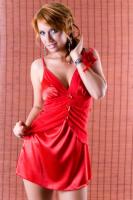 Sat�nov� no�n� ko�ilka Fabien K-24 Oliva red + tanga