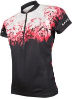 Sensor dámský cyklistický dres Flowers černá/růžová Sensor dámský cyklistický dres Flowers černá/růžová