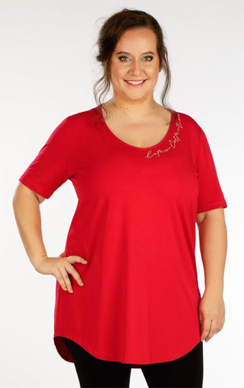 Dámská červené tunika Litex 5F126 | červená | XXXL