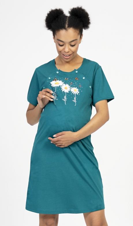 Levně Dámská noční košile mateřská Vienetta Secret Kopretiny