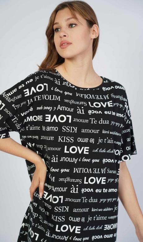 Dámská noční košile s krátkým rukávem Vienetta Secret Amore