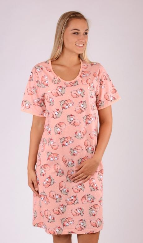 Levně Dámská noční košile Vienetta Secret Méďa s polštářem - mateřská
