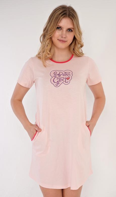 Levně Dámská noční košile Vienetta Secret Super Girl růžová