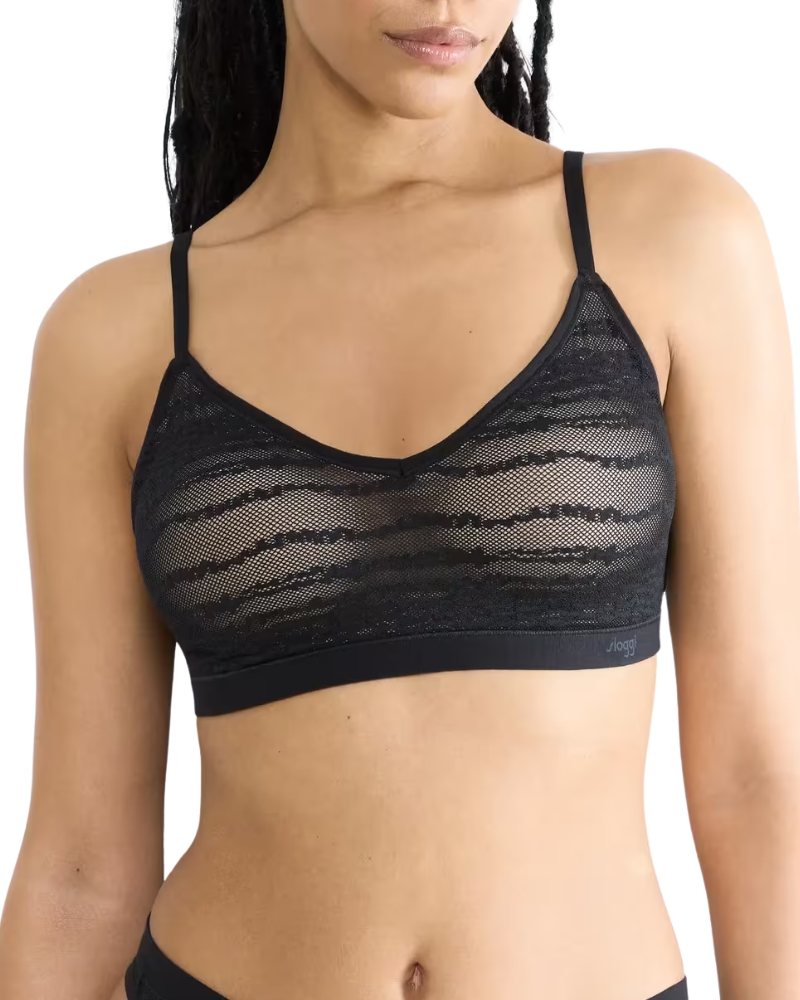 Dámská push-up bezkosticová podprsenka Sloggi Evolve FREE lace | černá | M/L