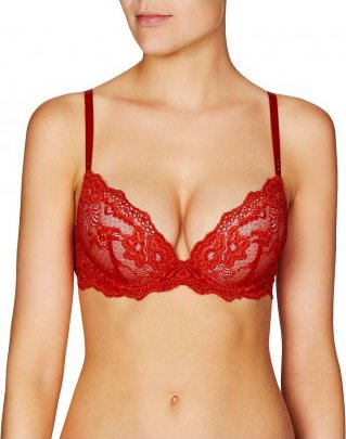Dámská push-up podprsenka Pleasure State My Fit Lace Plunge P86-4053F malinová