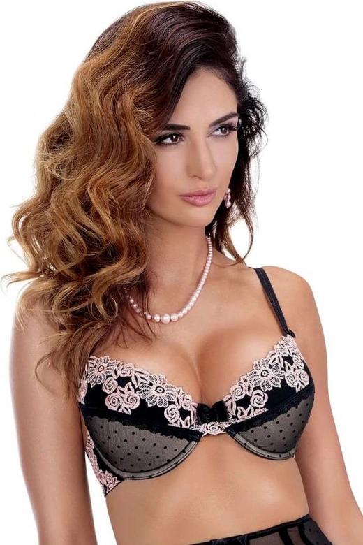 Dámská push-up podprsenka Roza Nefer | černé | 70E