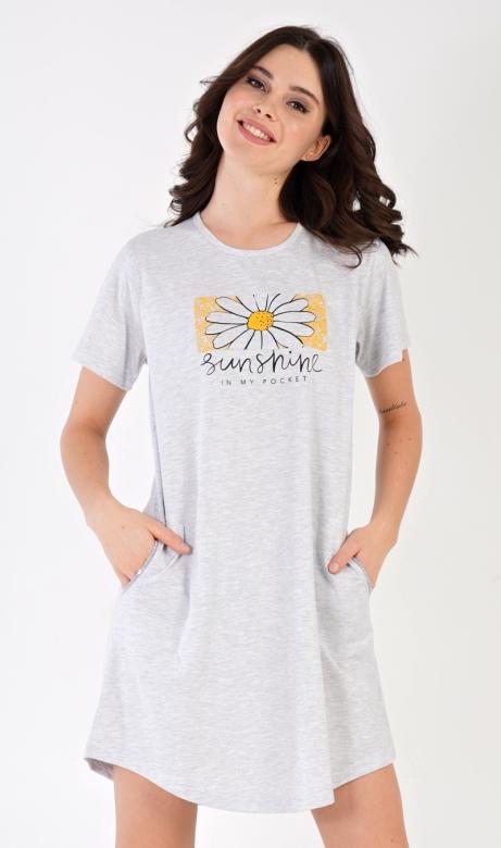 Levně Dámské domácí šaty s krátkým rukávem Vienetta Secret Sunshine