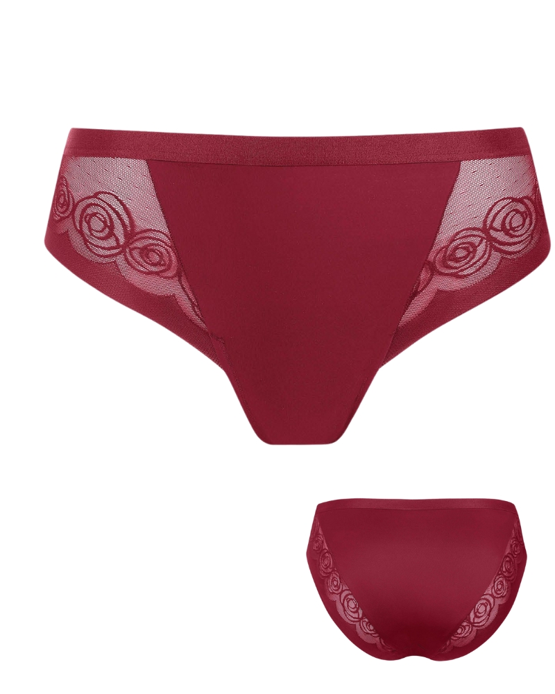 Dámské kalhotky Lisca RUBY 22373 vínové | vínová | 44