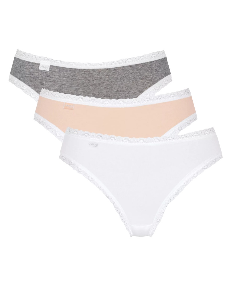 Dámské kalhotky Sloggi Weekend TAI 3kusy | bílá | 2XL