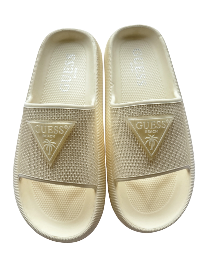 Dámské pantofle Guess Rubber Slippers E6GZ19 smetanové