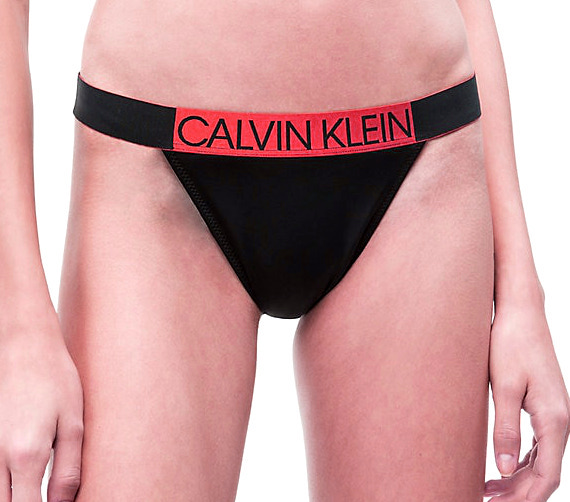 Levně Dámské plavky Calvin Klein KW0KW00619 brazilky černé