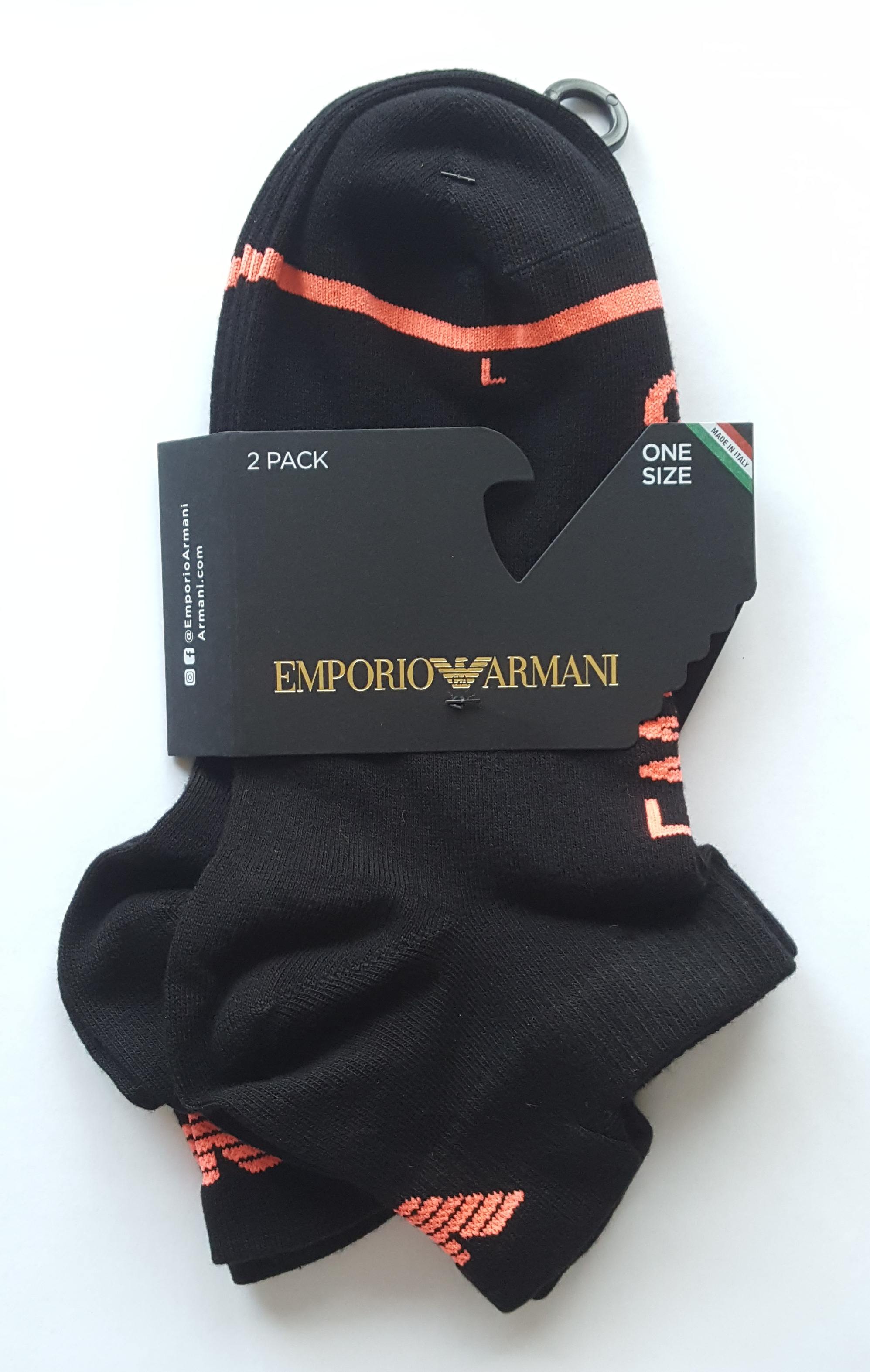 Levně Dámské ponožky Emporio Armani 292317 3R210 černé 2 PÁRY