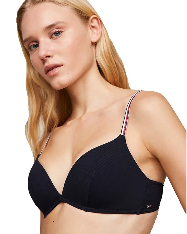 Levně Dámské push-up plavky Tommy Hilfiger UW0UW05372 PODPRSENKA