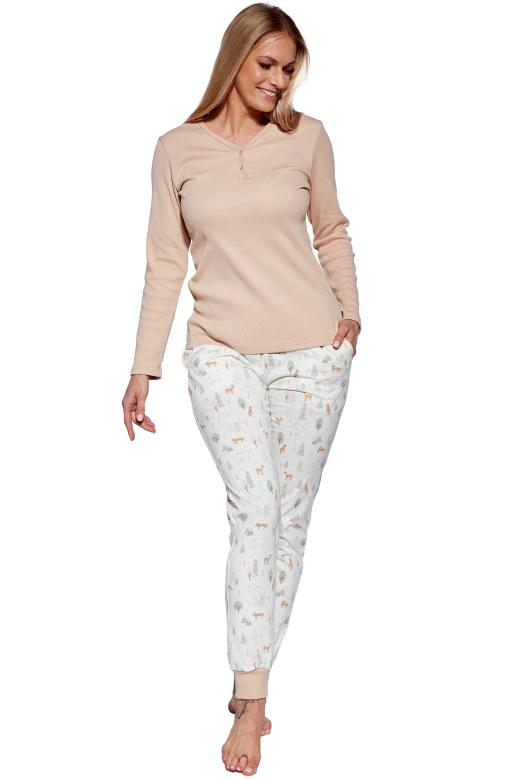 Dámské pyžamo CORNETTE 723/351 Emy | béžová | XL