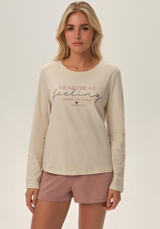 Dámské pyžamo Henderson 41868 | smetanová | XL