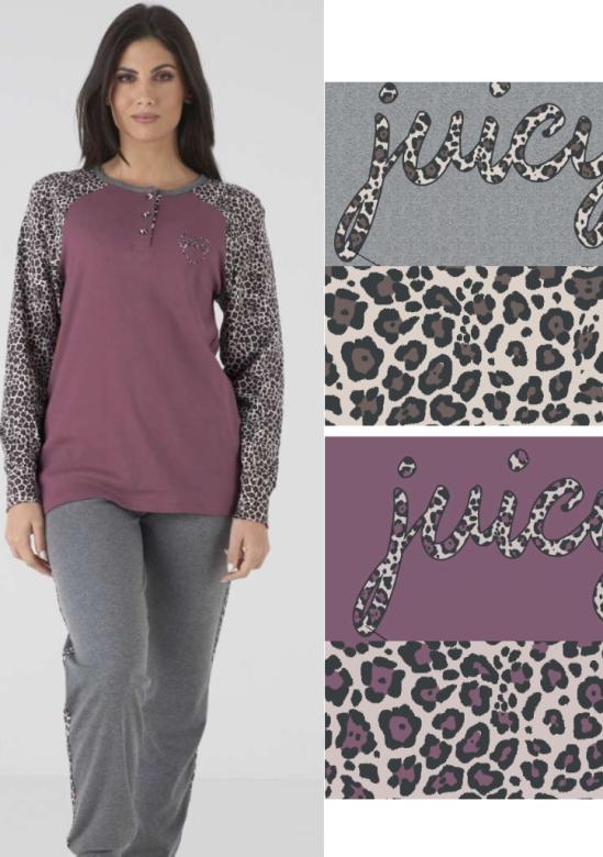 Dámské pyžamo Karelpiu KF5049 | šedá | XL