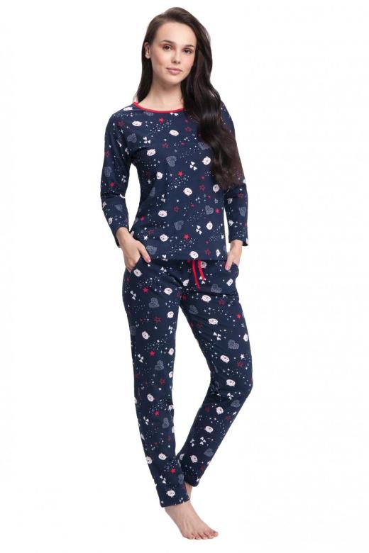 Dámské pyžamo Luna 480 | tmavě modrá | XL