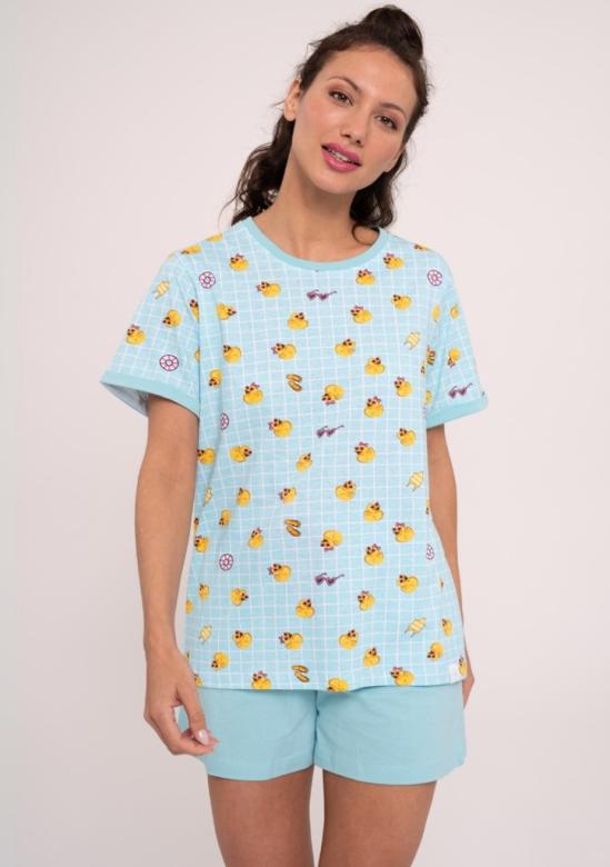 Dámské pyžamo Muydemi 210067 | světlemodrá | XL