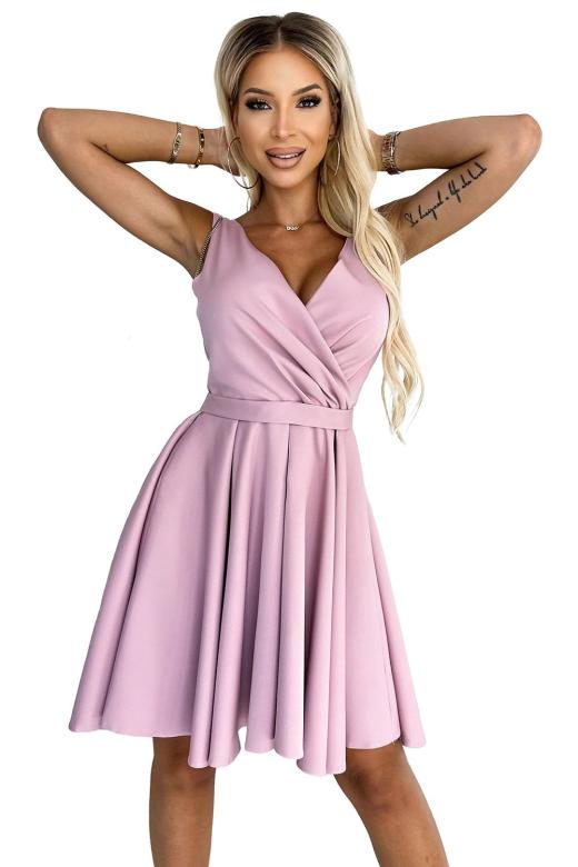 Dámské šaty Numoco 478-2 MAYA | starorůžová | M
