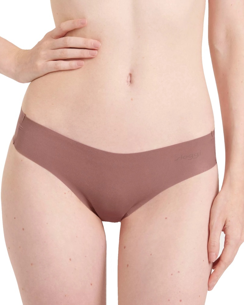 Dámské tanga Sloggi Zero microfibre HIPSTRING 2 kusy | hnědá | XS