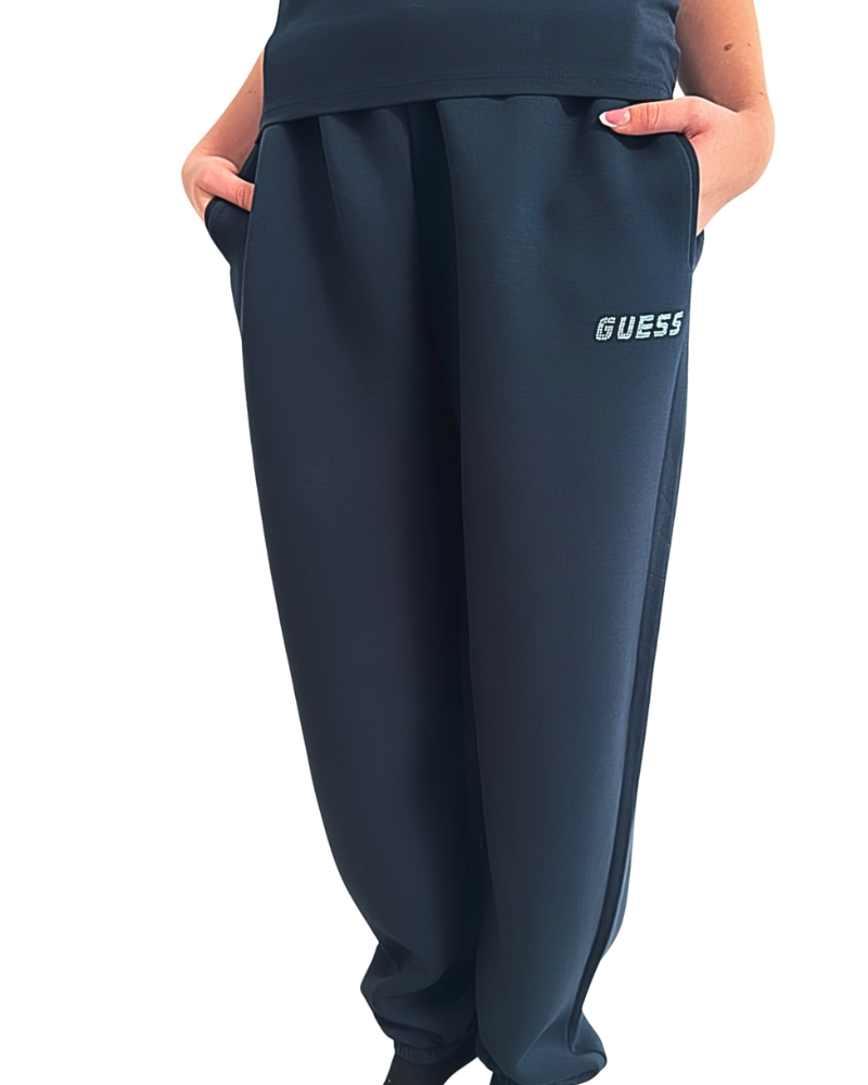 Levně Dámské tepláky GUESS V4BB13 modré