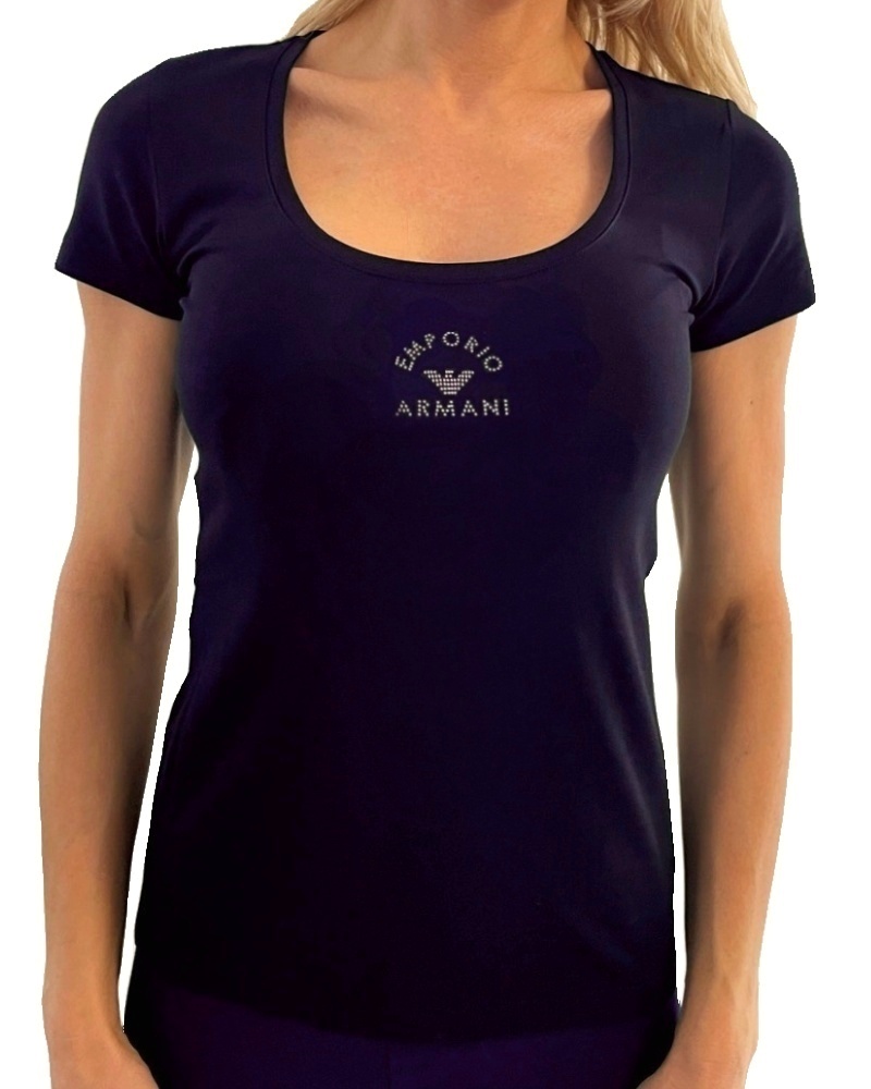 Levně Dámské triko Emporio Armani 163377 4R223 modré