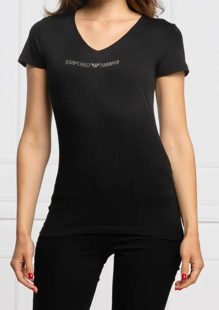 Levně Dámské triko Emporio Armani 164407 CC318 černé