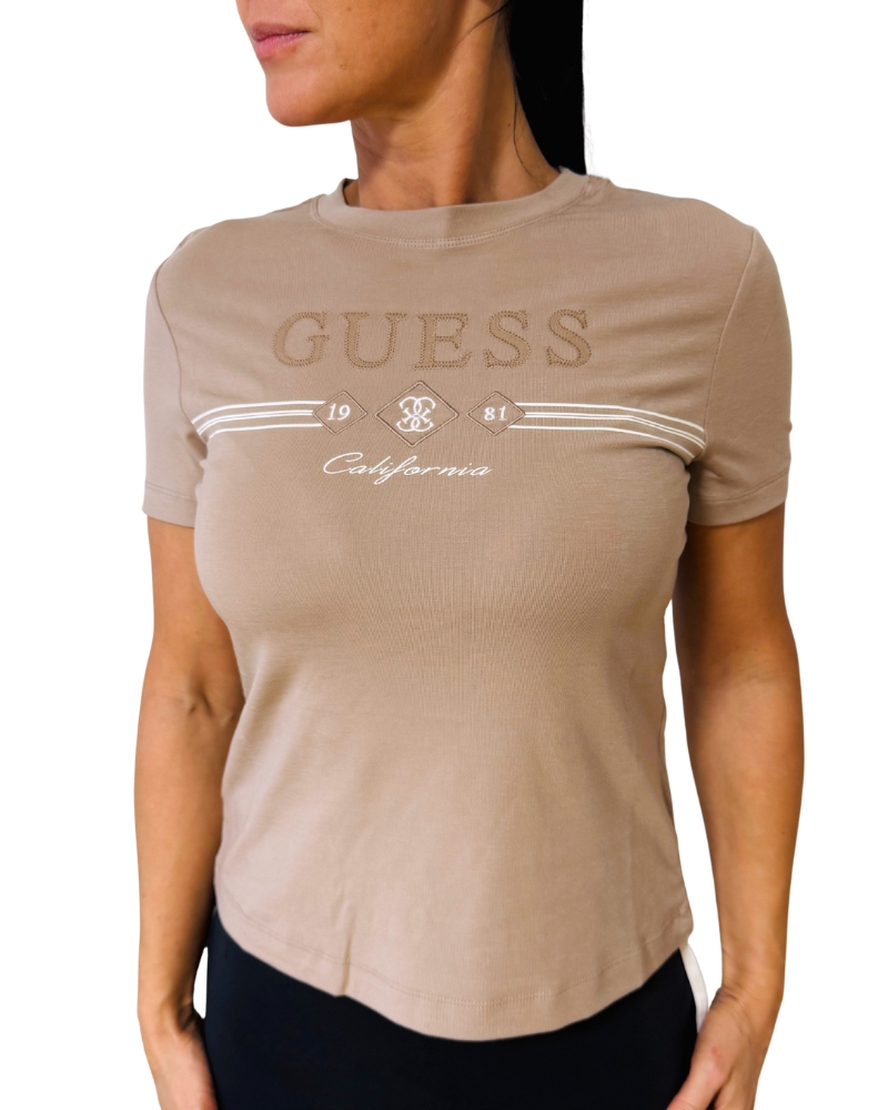Dámské triko GUESS Febe V6GI06 mocca | hnědá | L