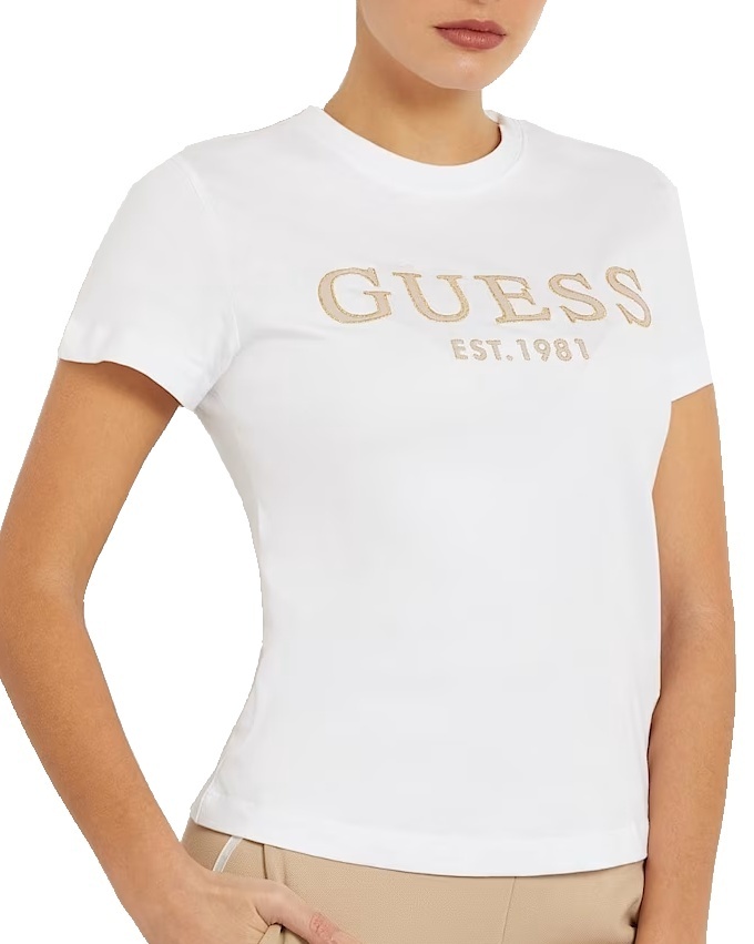 Levně Dámské triko Guess V4GI01 bílé