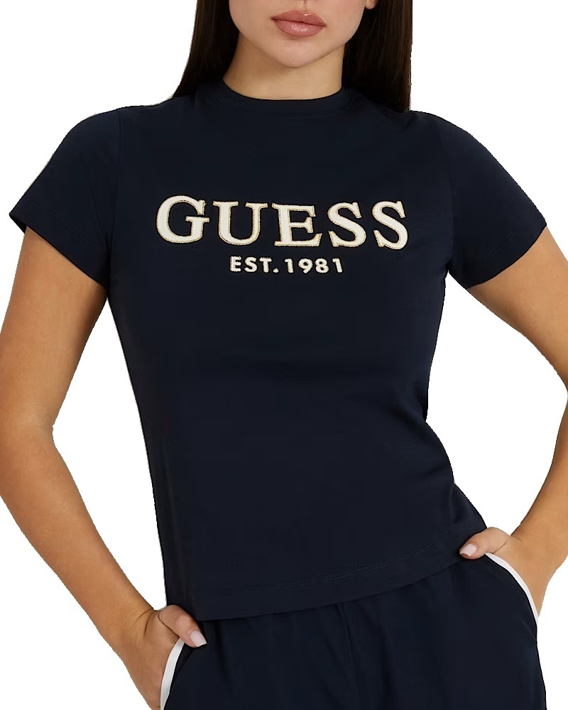 Levně Dámské triko Guess V4GI01 tmavě modré