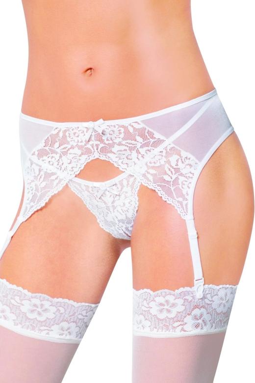 Dámský podvazkový pás SoftLine collection 3317 bílý | bílé | M/L