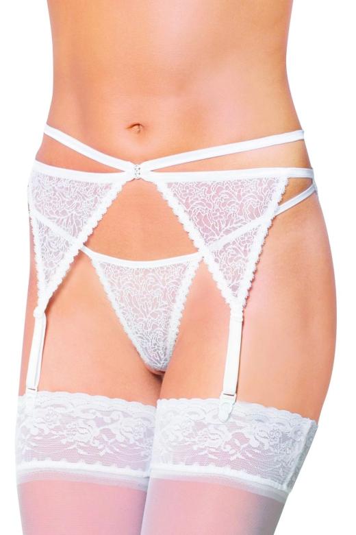 Dámský podvazkový pás SoftLine collection 3318 bílý | bílé | S/M