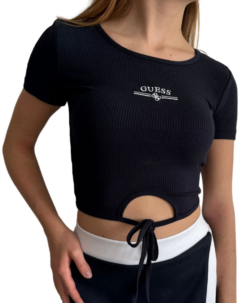 Dámský sportovní top Guess V4GP03 Nyra | tmavě modrá | XS