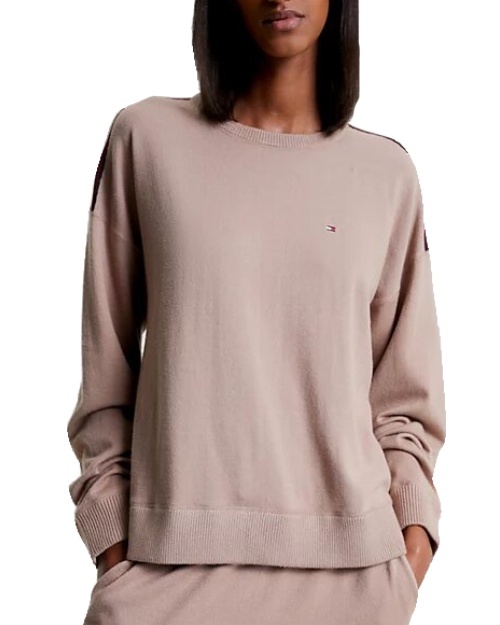 Levně Dámský svetr Tommy Hilfiger W0UW04781 hnědý