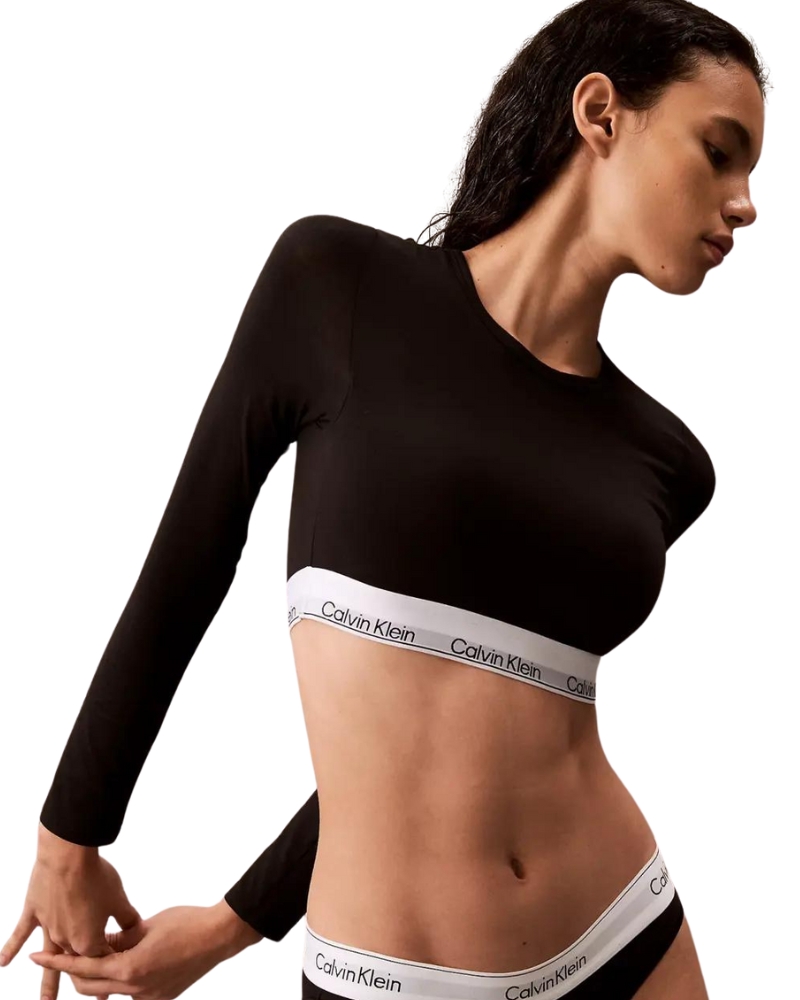 Levně Dámský top Calvin Klein QF8009 všitá podprsenka
