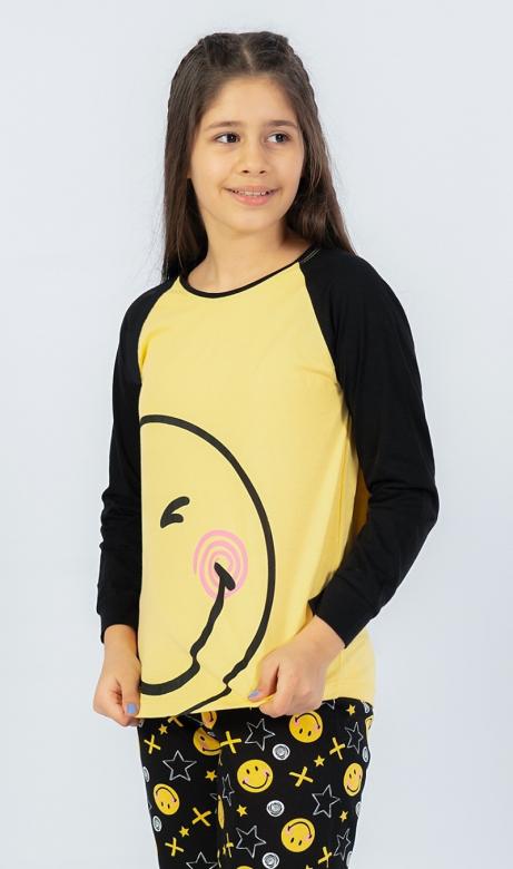 Dětské pyžamo dlouhé Vienetta Secret Úsměv | žlutá | 15 - 16
