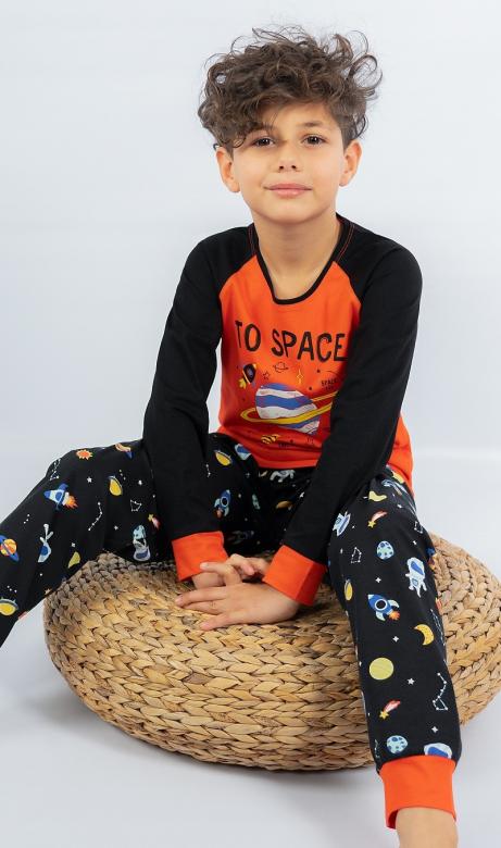 Levně Dětské pyžamo dlouhé Vienetta Secret Vesmír