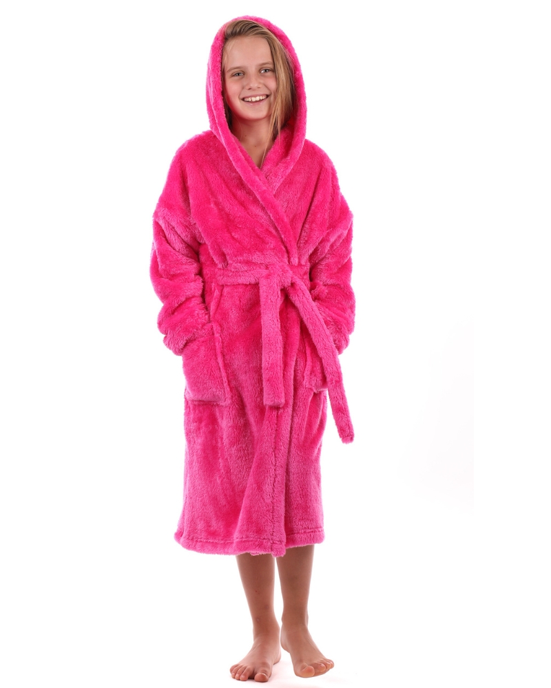 Dívčí růžový župan s kapucí Vestis Lilly 9120
