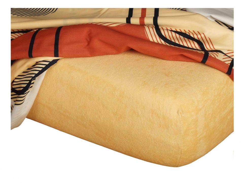 Levně Froté prostěradlo okr