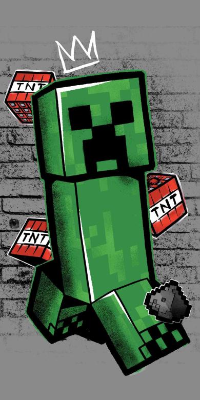 Levně Osuška Minecraft Metro Art Creeper