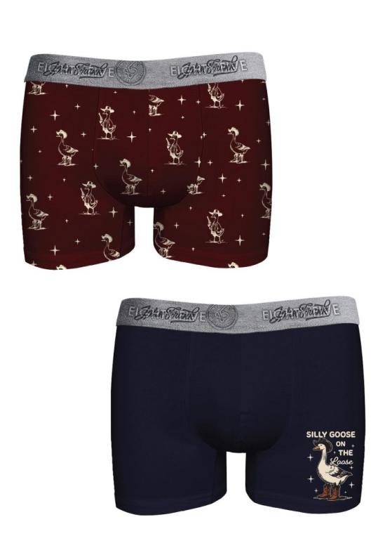 Pánské boxerky John Frank JF2BEF42 2PACK | mix | XL