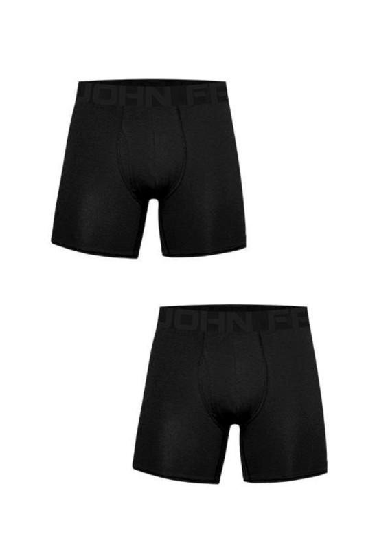 Pánské boxerky John Frank JF2BSPRT100 2PACK | černá | M